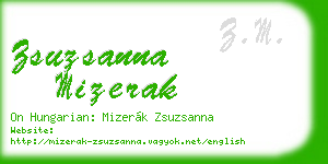 zsuzsanna mizerak business card