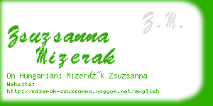 zsuzsanna mizerak business card